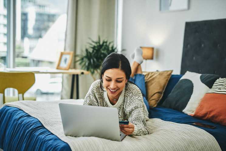 Laptop on Bed