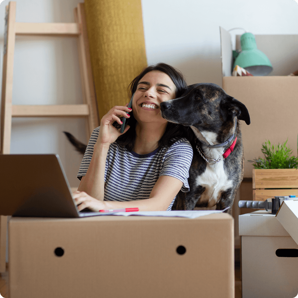 Woman and Dog